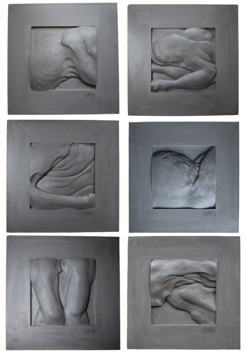 Quartiers #1 à #6, série de bas-reliefs en terre